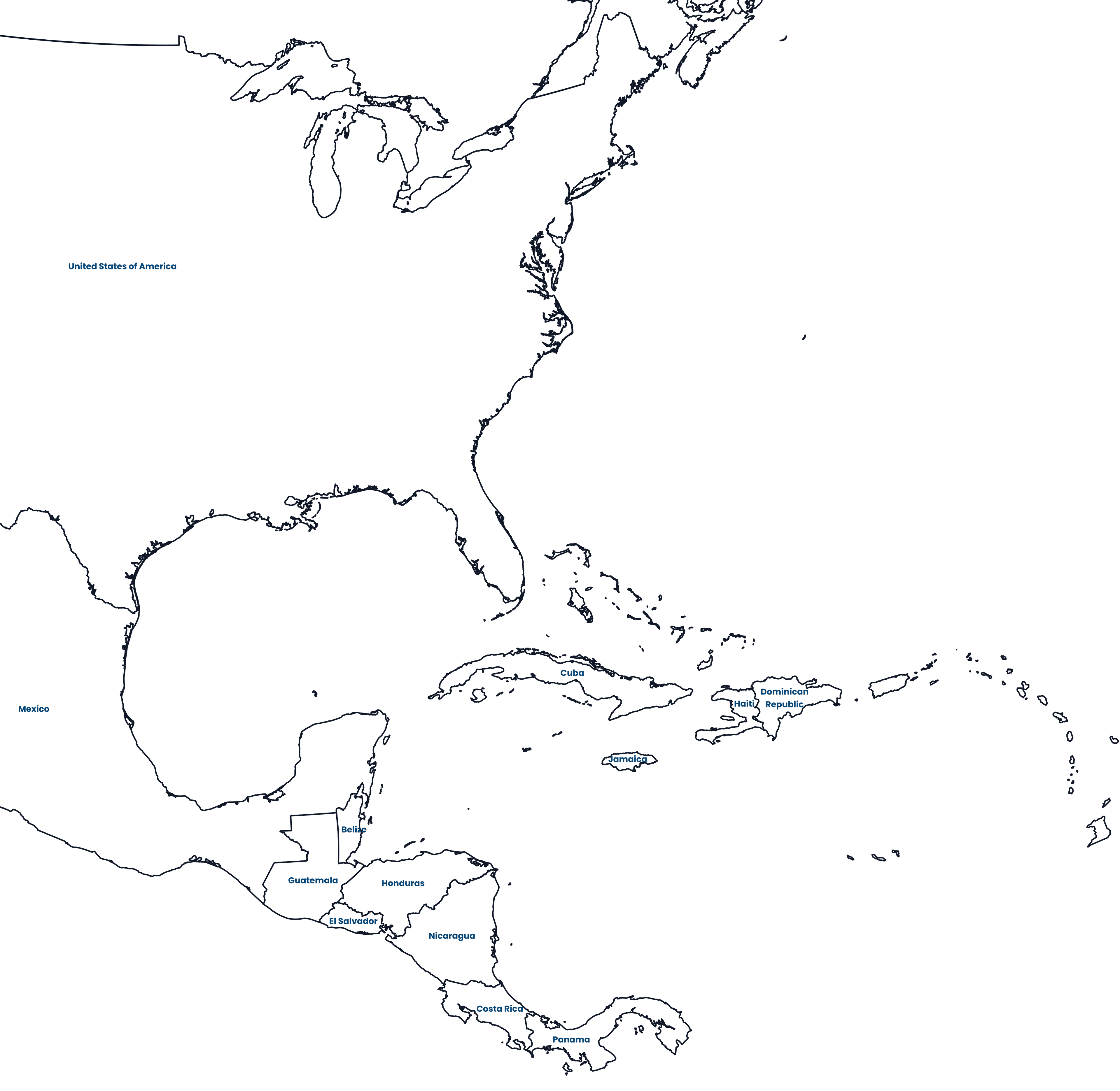 North America Countries Map